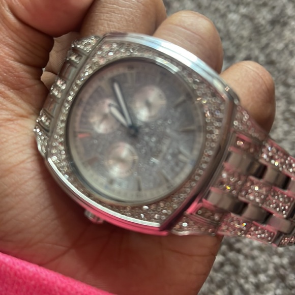 Silver diamond watch - Picture 4 of 4